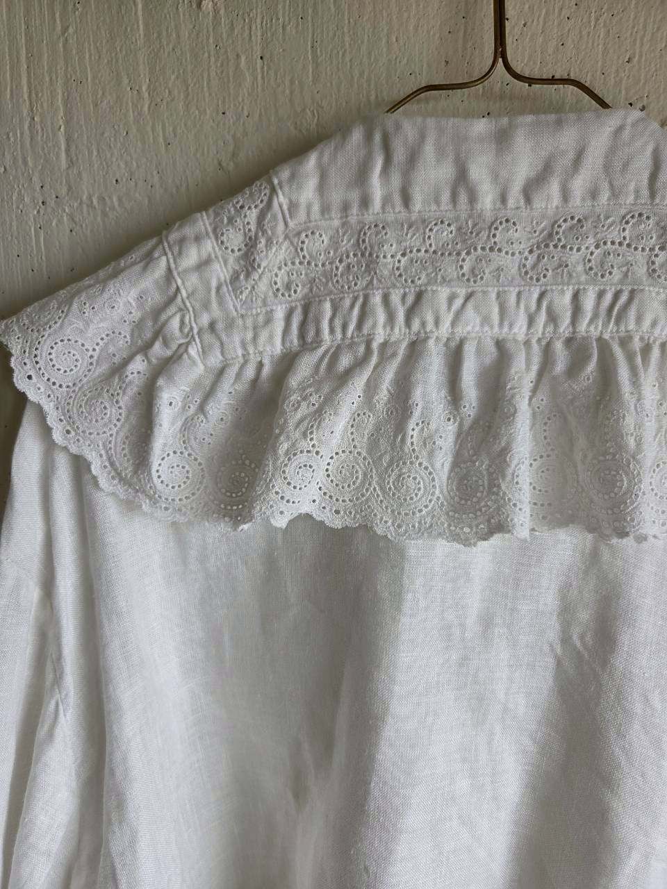 《即納》アンティークフリルブラウスRoyal White ameri Antique frills blouse