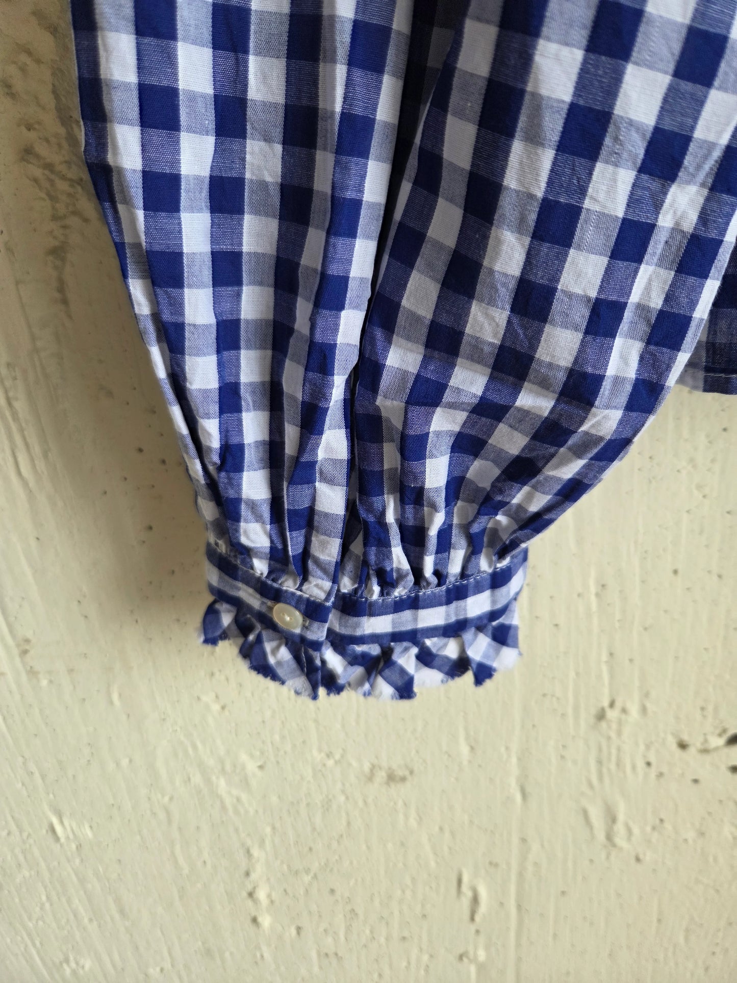 《BLUE》ギンガムチェックのフリルblue ginghamcheck