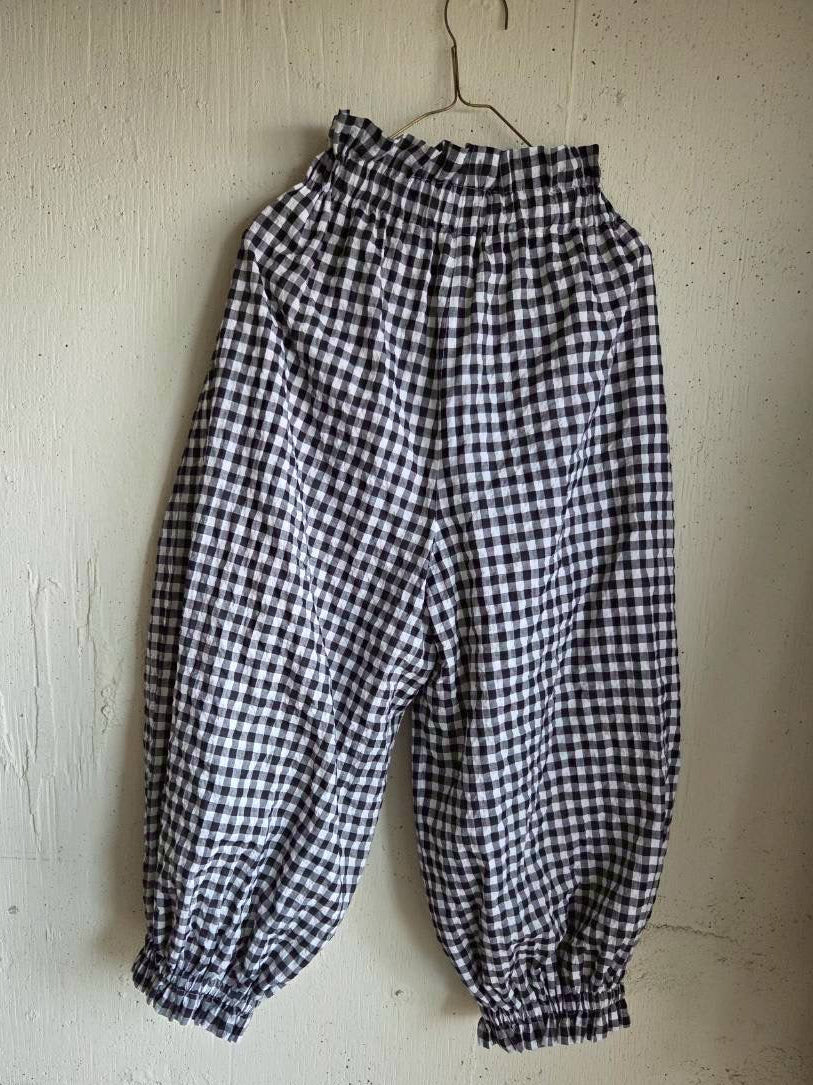 【送料半額】ギンガムチェックのドールドロワーズパンツ　gingham check doll drawerspants