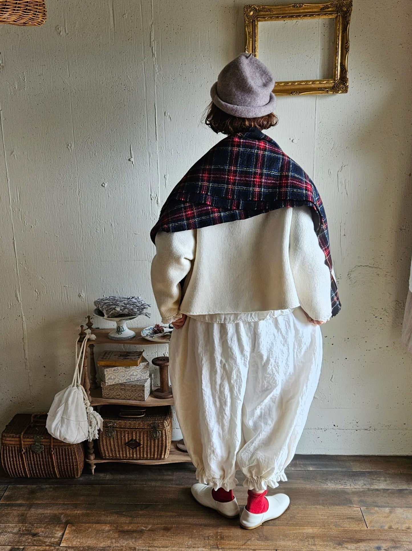 Ecru white　アンティークドールなドロワーズパンツ Antique doll Drawers pants　