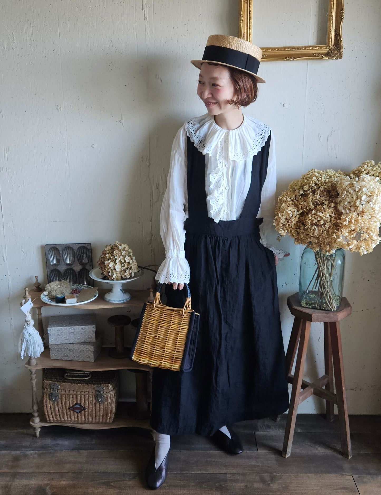 《Royal White》Antique Lace Blouse  アンティークレースブラウス　gauze
