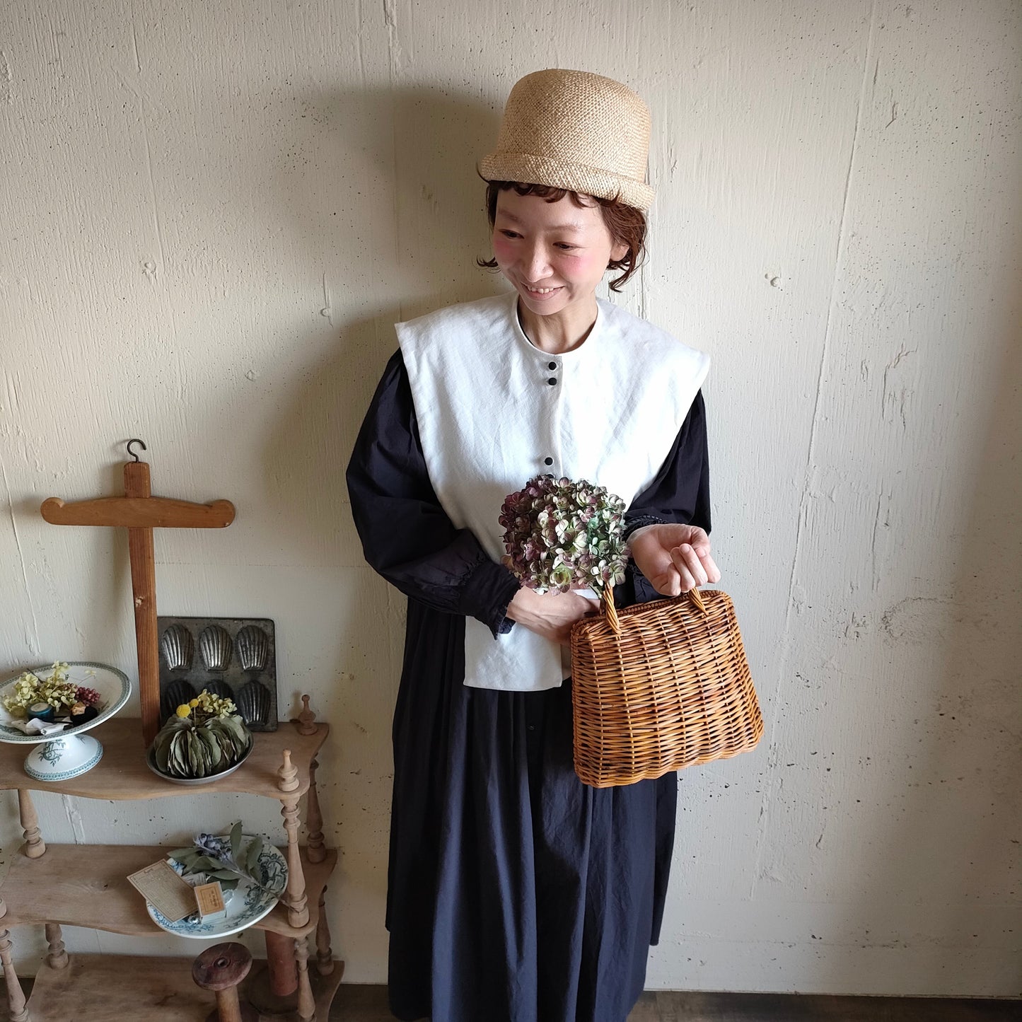 まんまるトーク帽　バオハット麦わら帽子　ポイズエ　ポイゼ