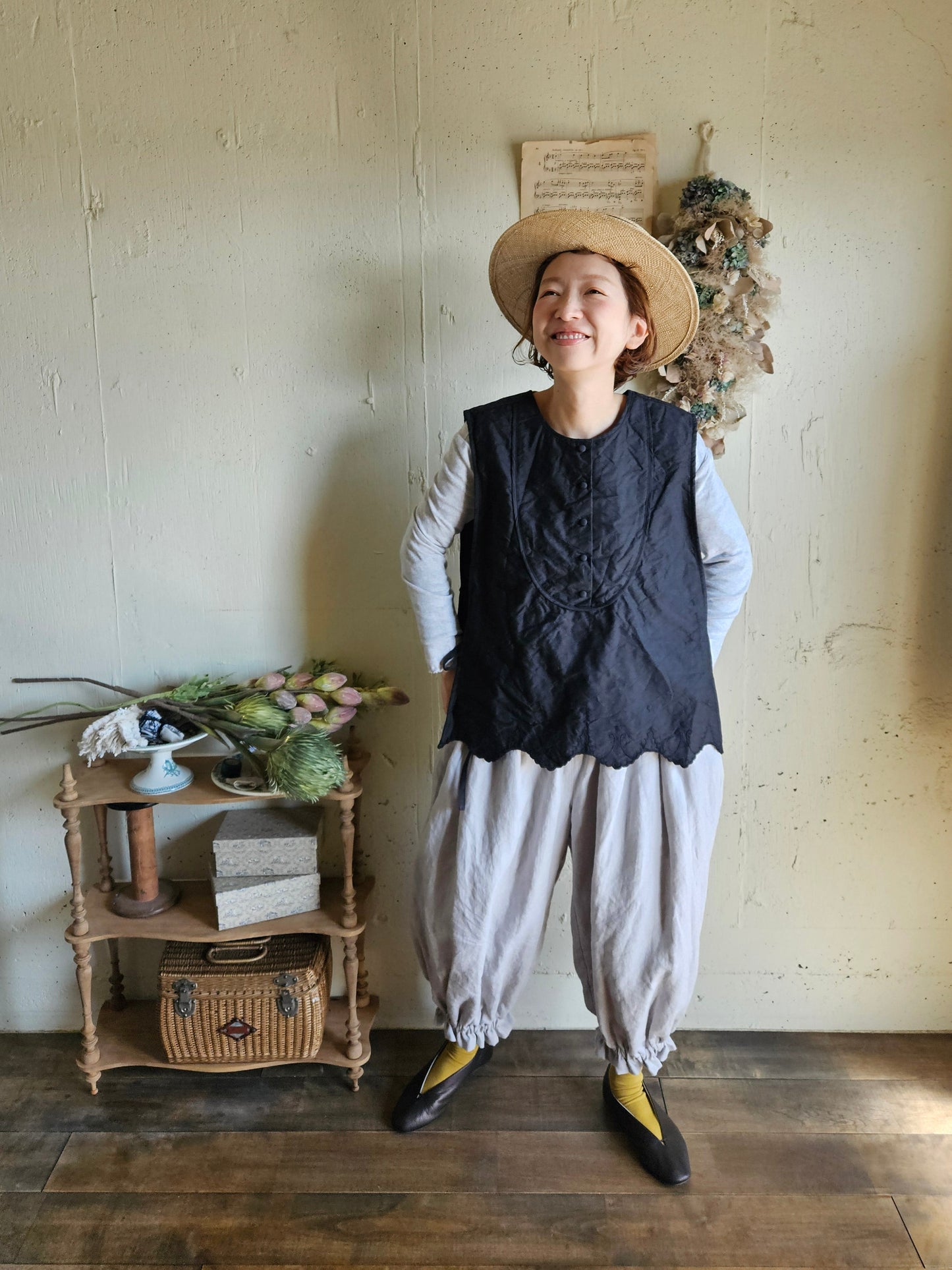《即納》ドロワーズパンツ Ice gray　Antique doll Drawers Pants