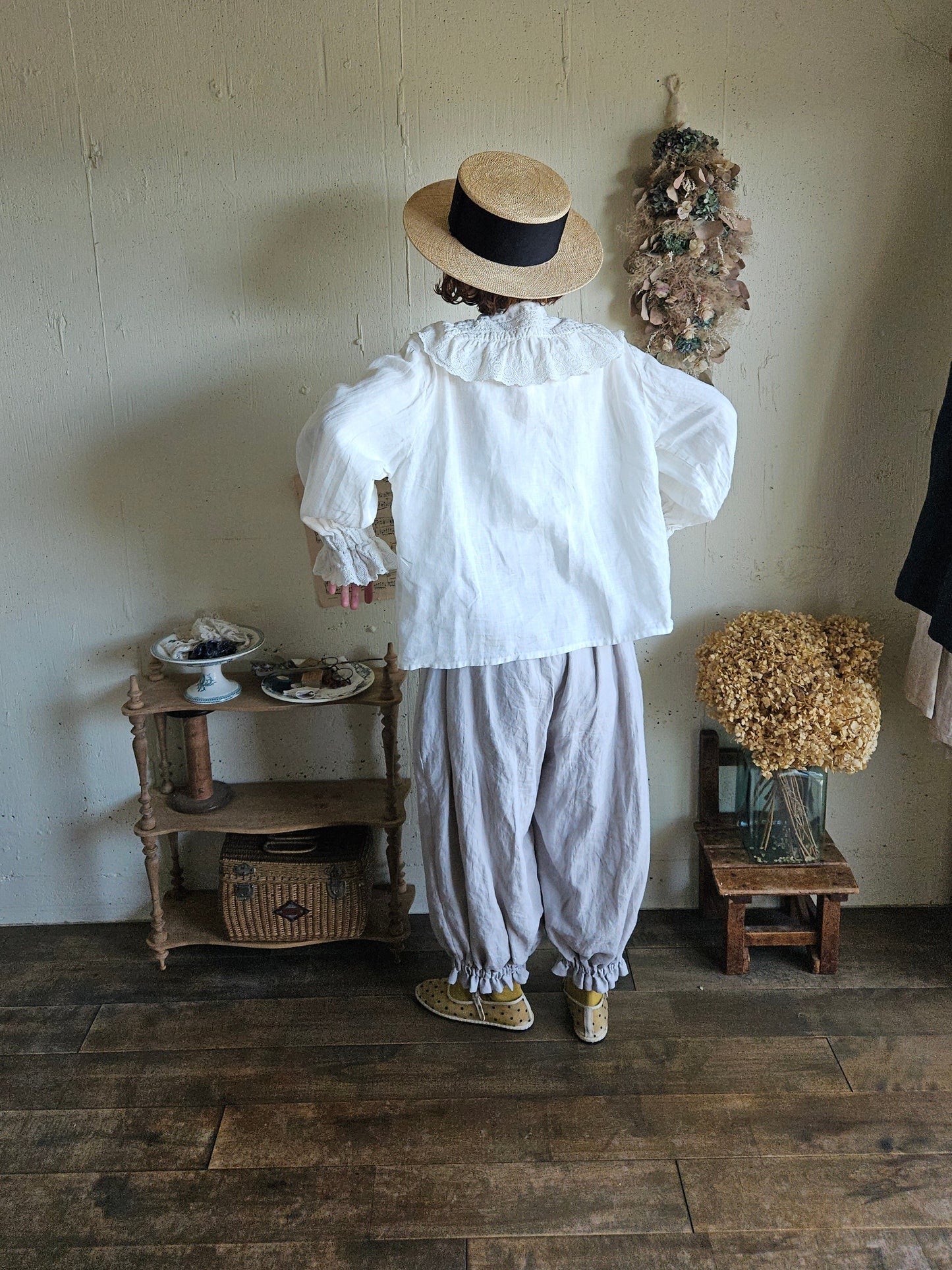 《即納》アンティークフリルブラウスRoyal  White　ameri Antique frills blouse