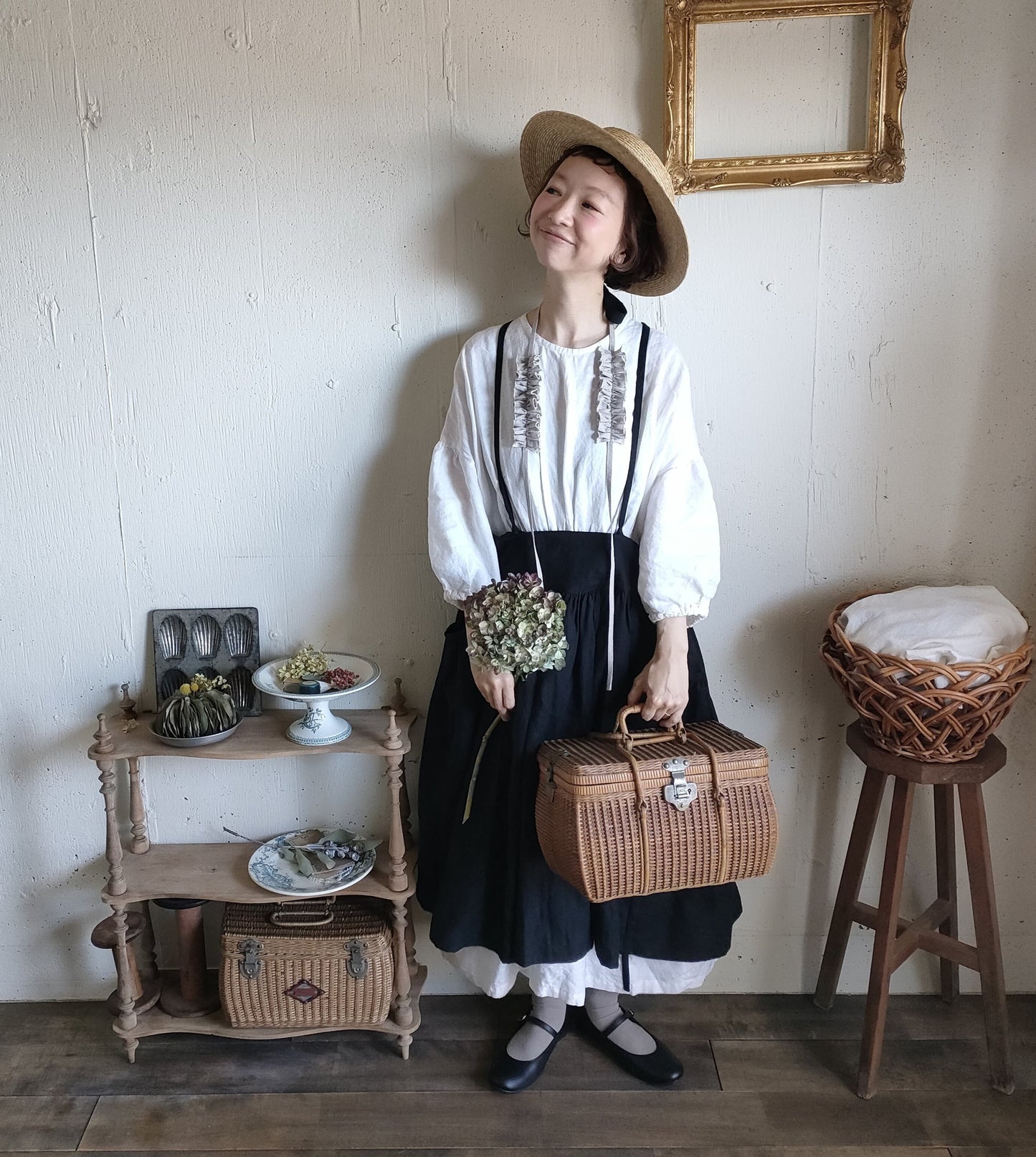 【kinari natural】ハナビラのカケラ ネックレス キナリナチュラル 　hanabirano kakera Necklace フレンチリネン　リネンアクセサリー