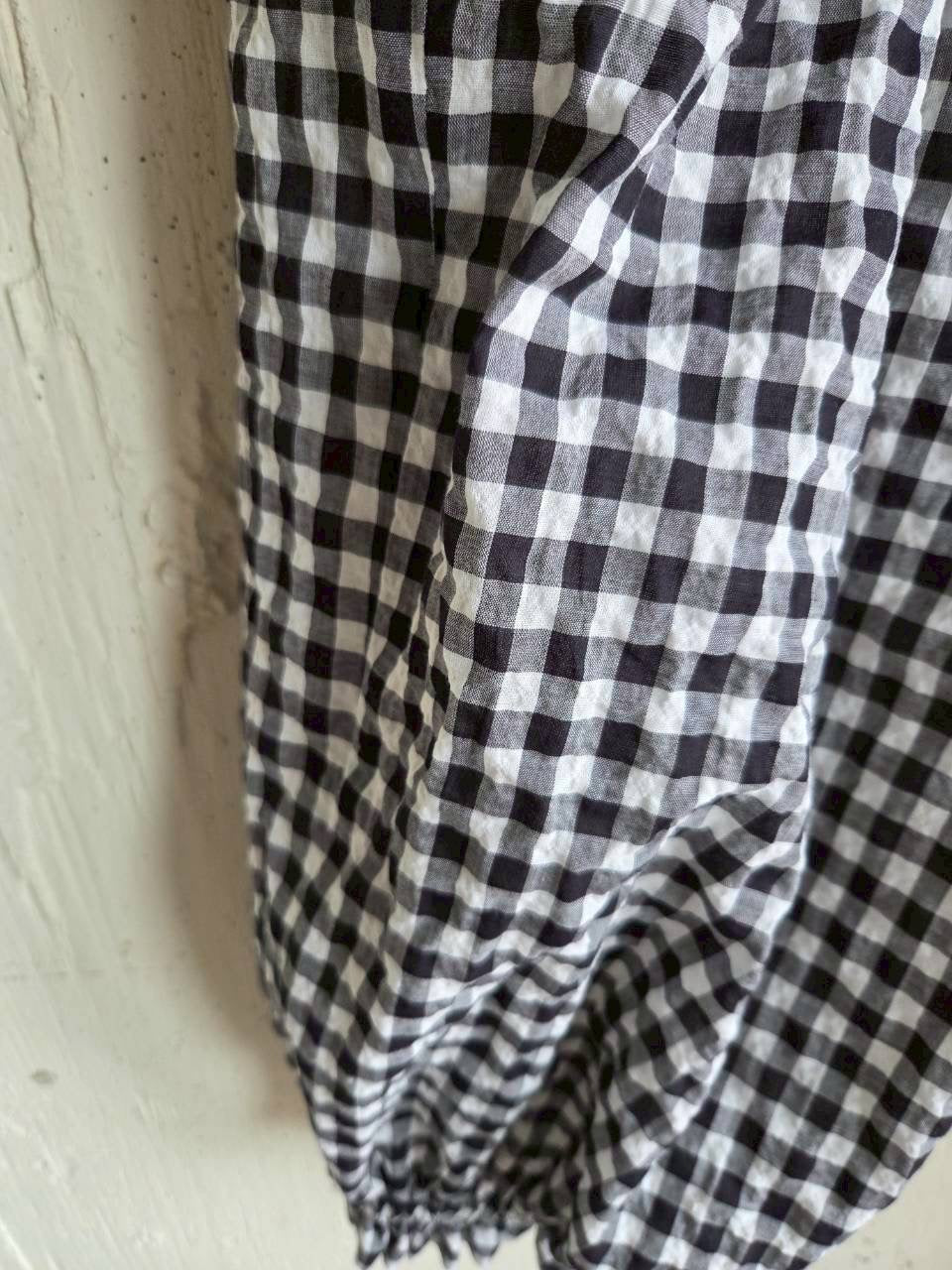 【送料半額】ギンガムチェックのドールドロワーズパンツ　gingham check doll drawerspants