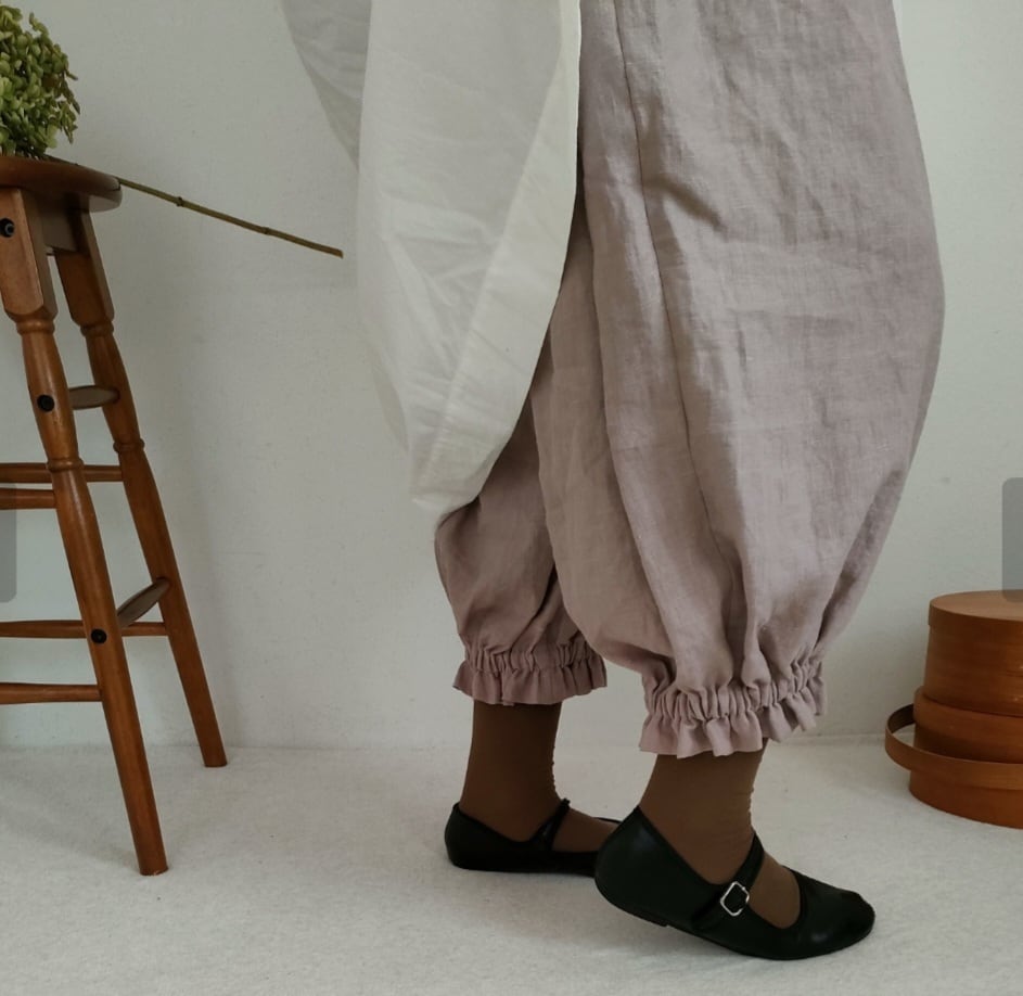 Ecru white　アンティークドールなドロワーズパンツ Antique doll Drawers pants　