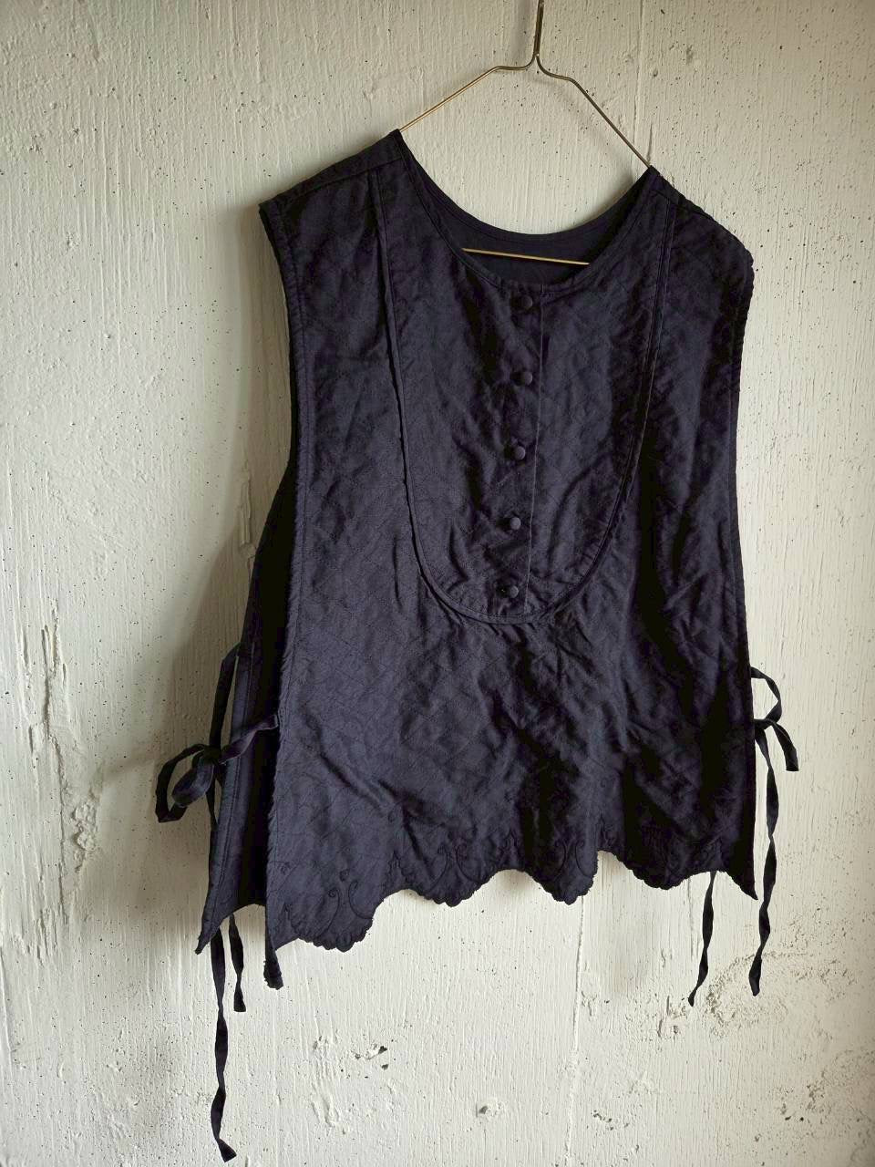 《即納》スカラップレースキルトジレ　scallop Lace quilt gilet