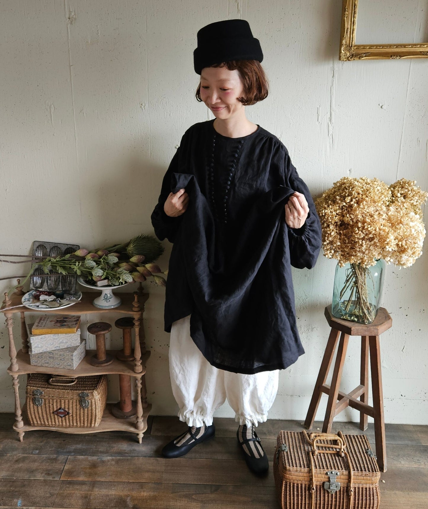 Ecru white　アンティークドールなドロワーズパンツ Antique doll Drawers pants　