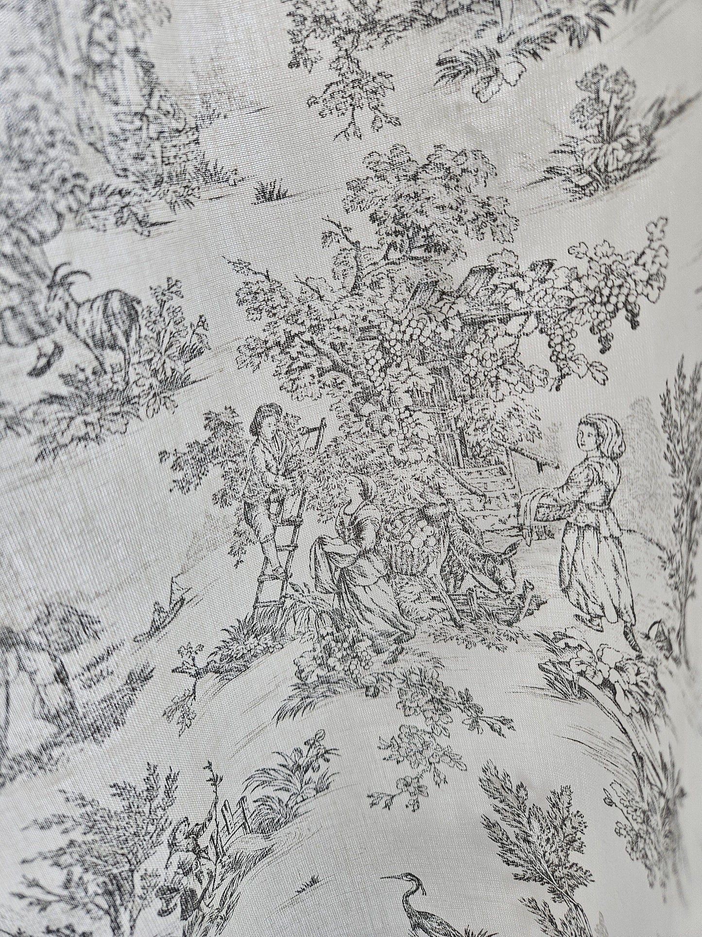 toile de jouy トワルドジュイ柄 ギャザーワンピース French cotton  gather one piece