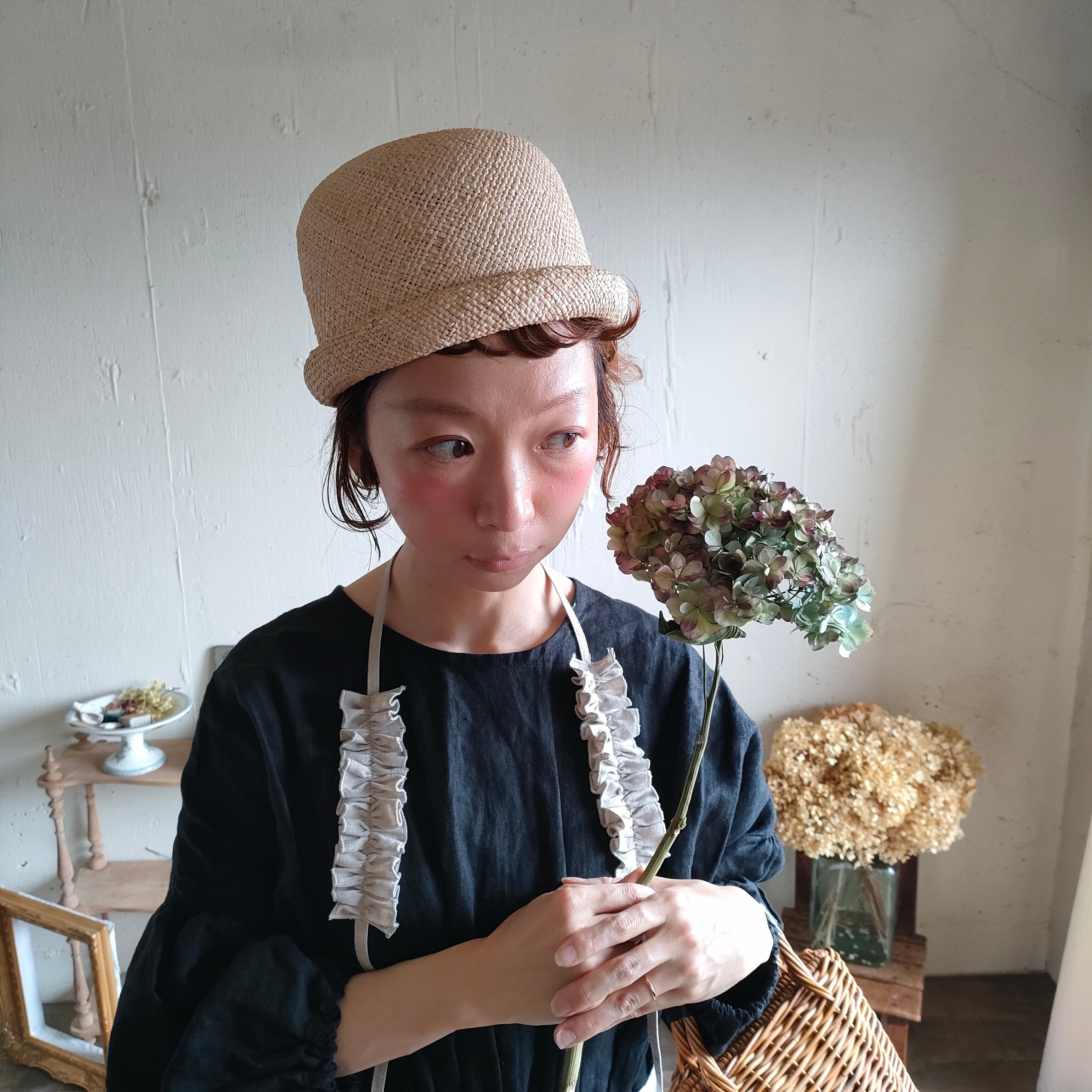 meguri-megutte　即完売！麦わら帽子 ラウンドハット strow hat – meguri megutte