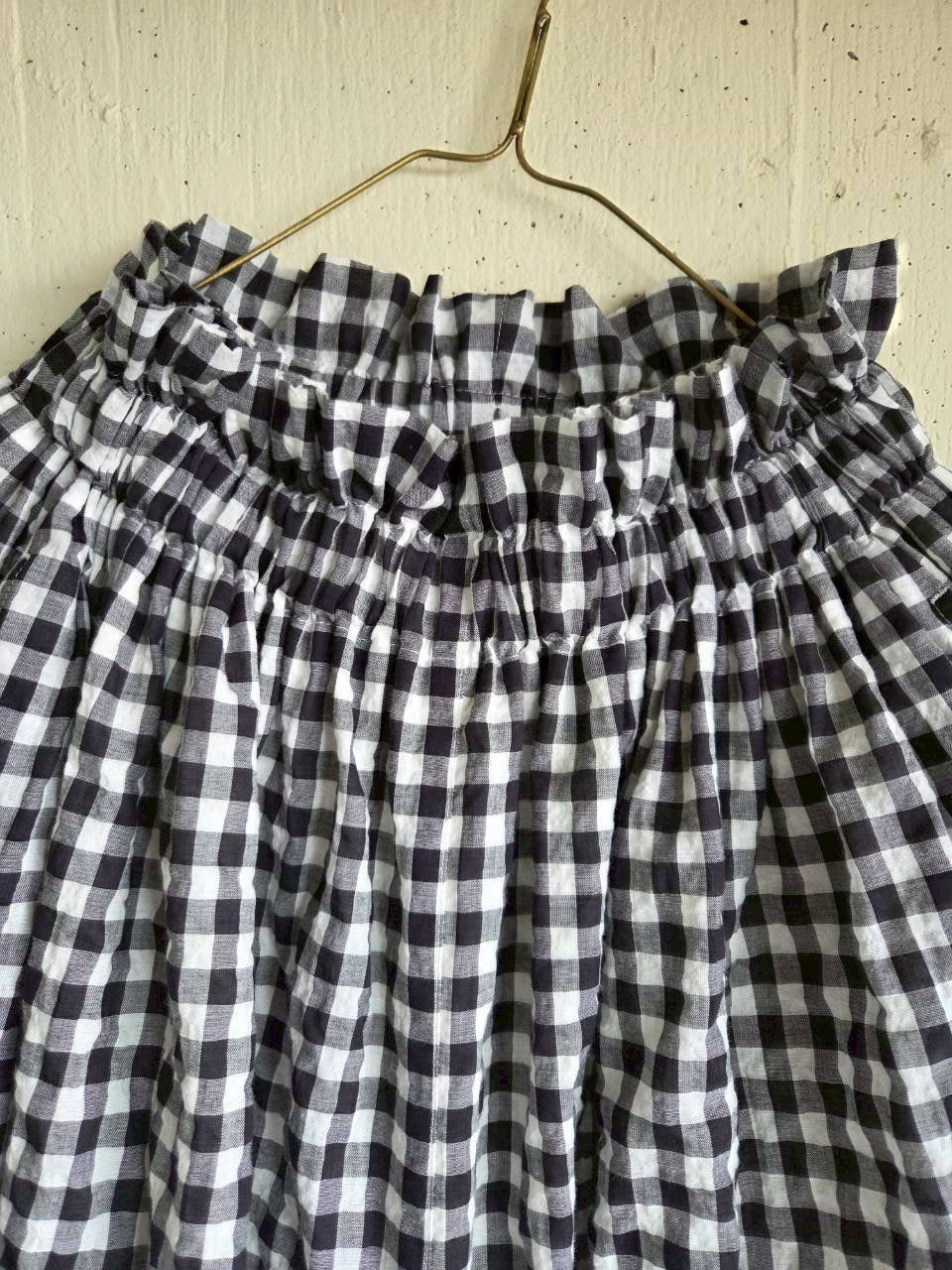 【送料半額】ギンガムチェックのドールドロワーズパンツ　gingham check doll drawerspants
