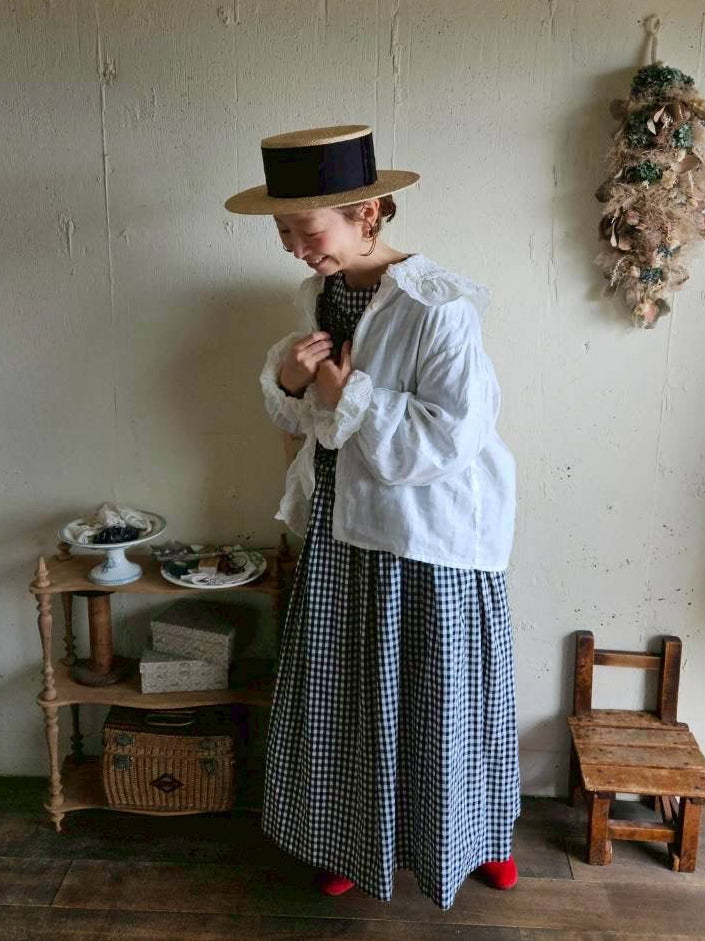 《即納》アンティークフリルブラウスRoyal  White　ameri Antique frills blouse
