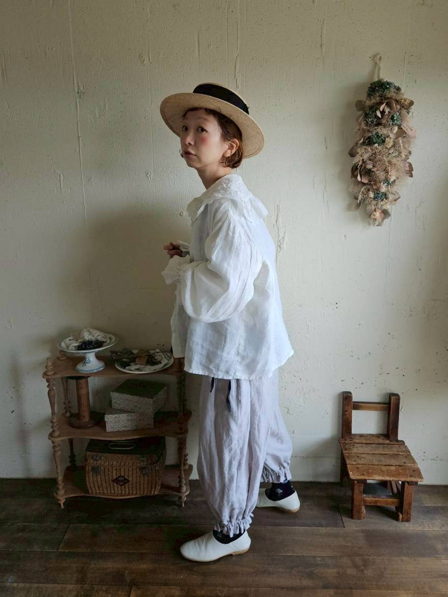 《即納》アンティークフリルブラウスRoyal  White　ameri Antique frills blouse