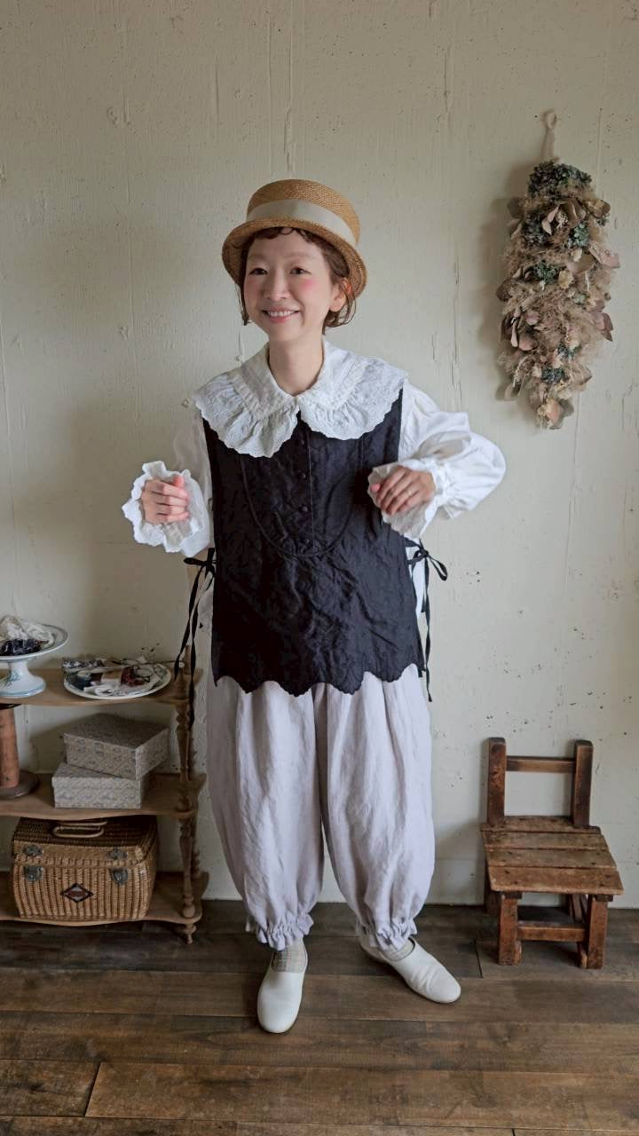《即納》アンティークフリルブラウスRoyal  White　ameri Antique frills blouse