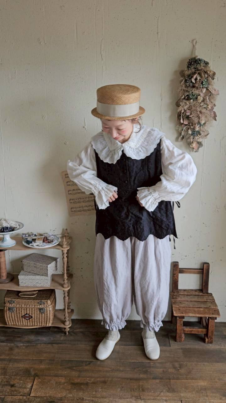 《即納》アンティークフリルブラウスRoyal  White　ameri Antique frills blouse
