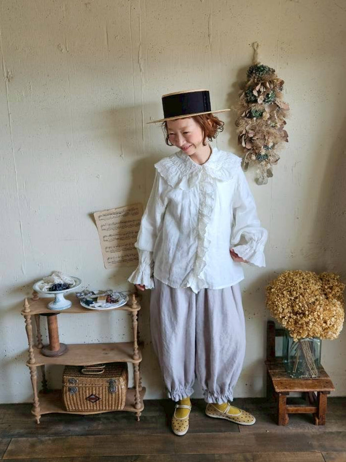 《即納》ドロワーズパンツ Ice gray　Antique doll Drawers Pants