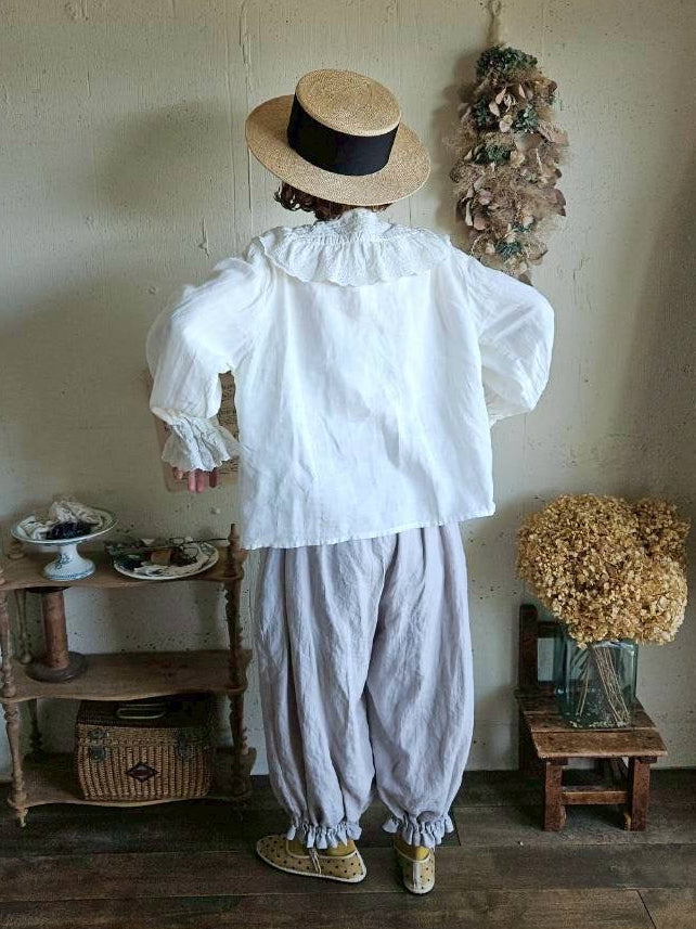 《即納》ドロワーズパンツ Ice gray　Antique doll Drawers Pants