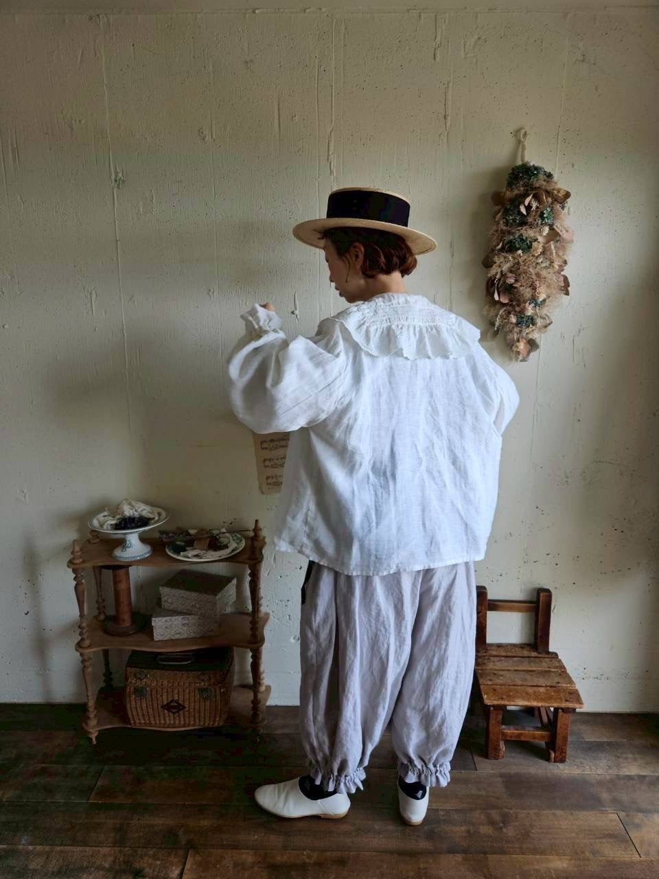 《即納》ドロワーズパンツ Ice gray　Antique doll Drawers Pants