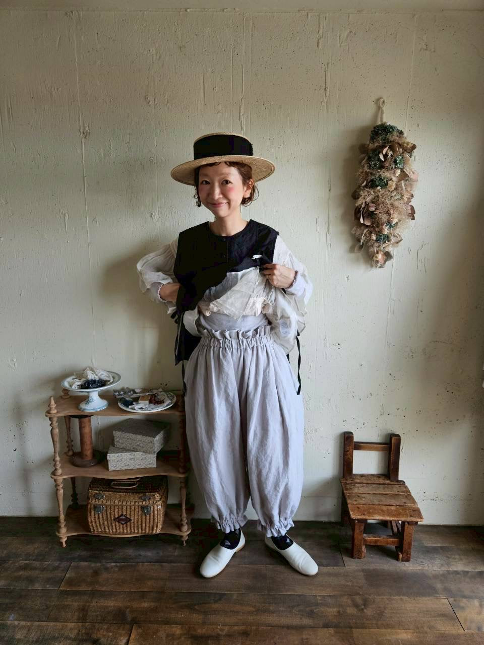 《即納》ドロワーズパンツ Ice gray　Antique doll Drawers Pants