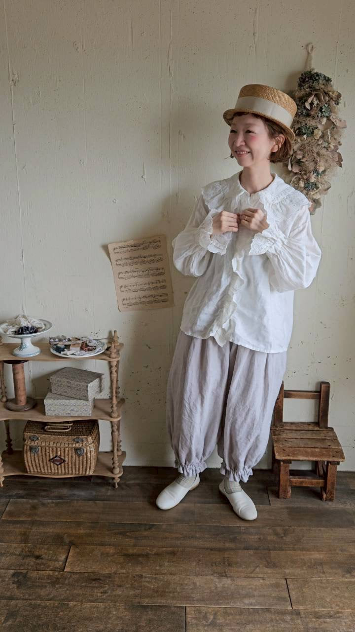 《即納》ドロワーズパンツ Ice gray　Antique doll Drawers Pants