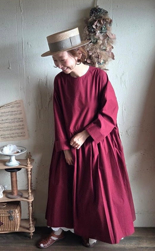 【即納】シュクレワンピース　wine red   Sucre one piece