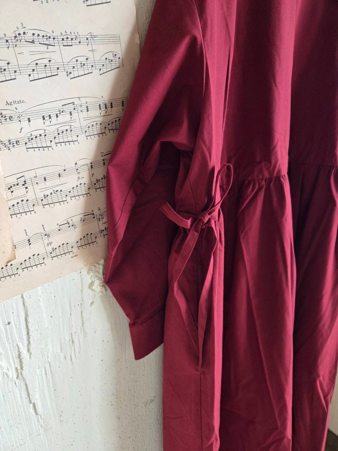 【即納】シュクレワンピース　wine red   Sucre one piece