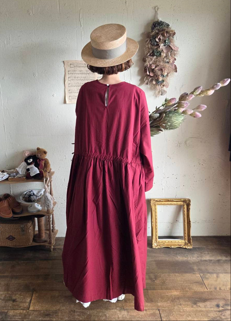 【即納】シュクレワンピース　wine red   Sucre one piece