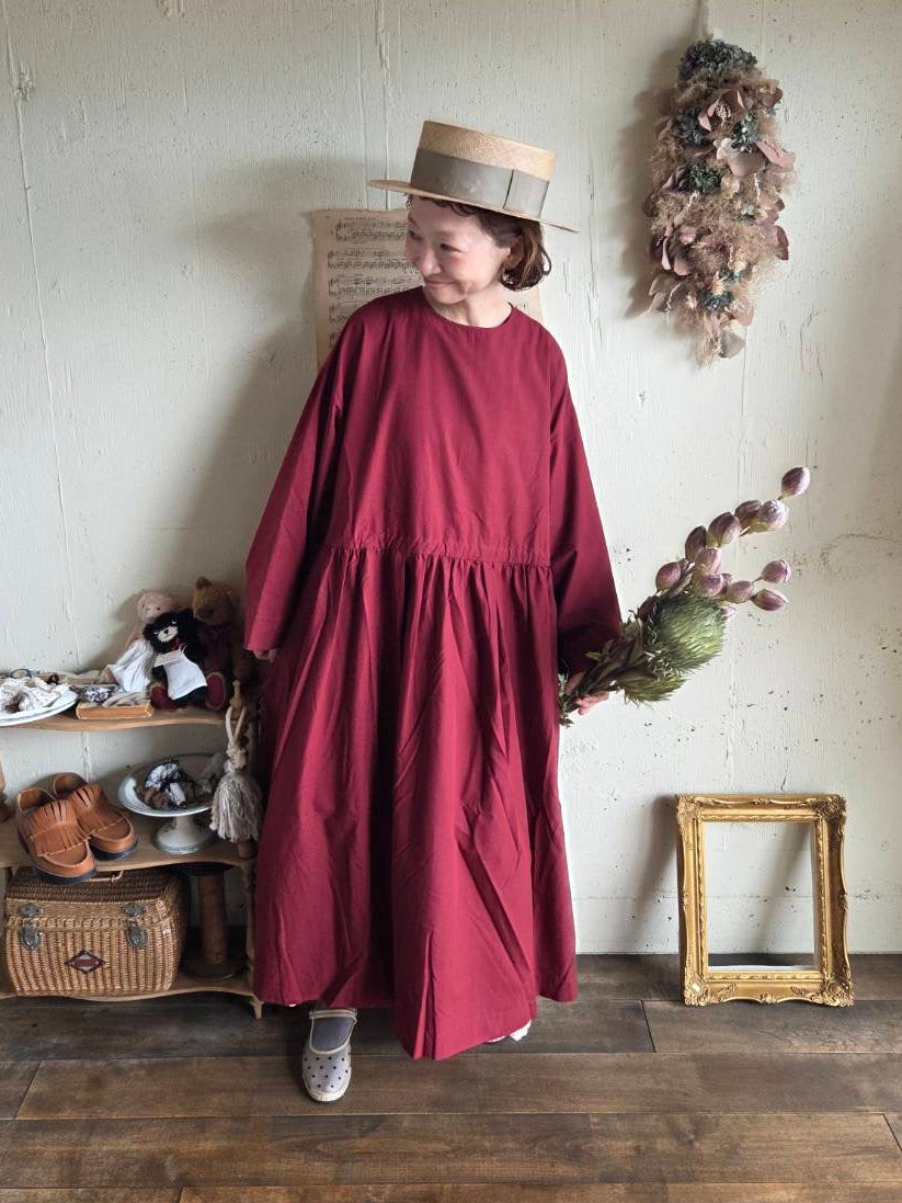 【即納】シュクレワンピース　wine red   Sucre one piece