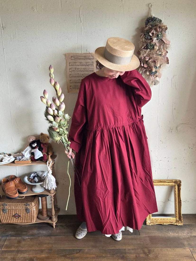 【即納】シュクレワンピース　wine red   Sucre one piece