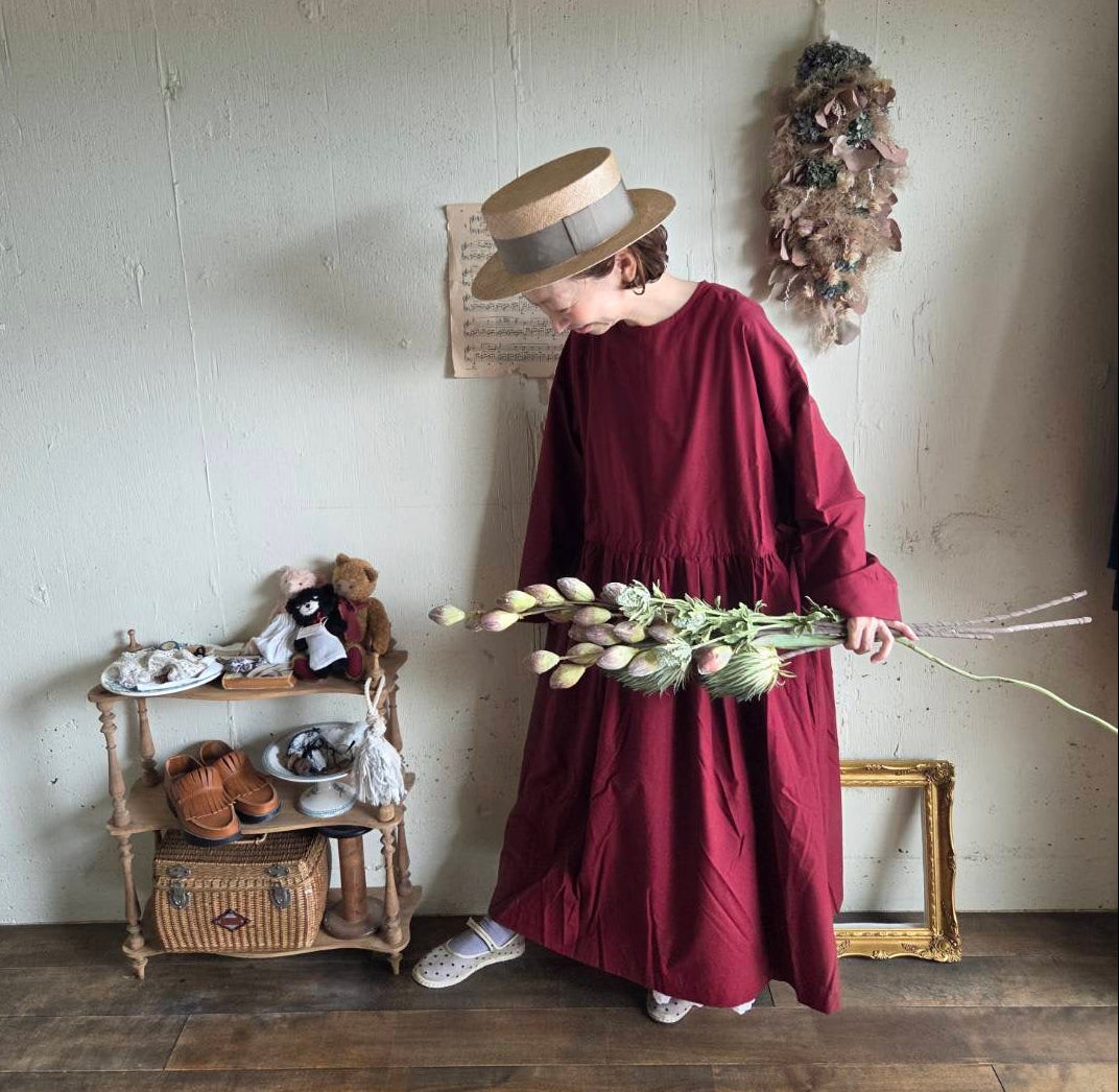 【即納】シュクレワンピース　wine red   Sucre one piece