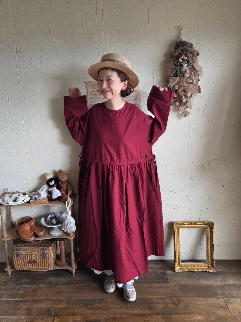 【即納】シュクレワンピース　wine red   Sucre one piece