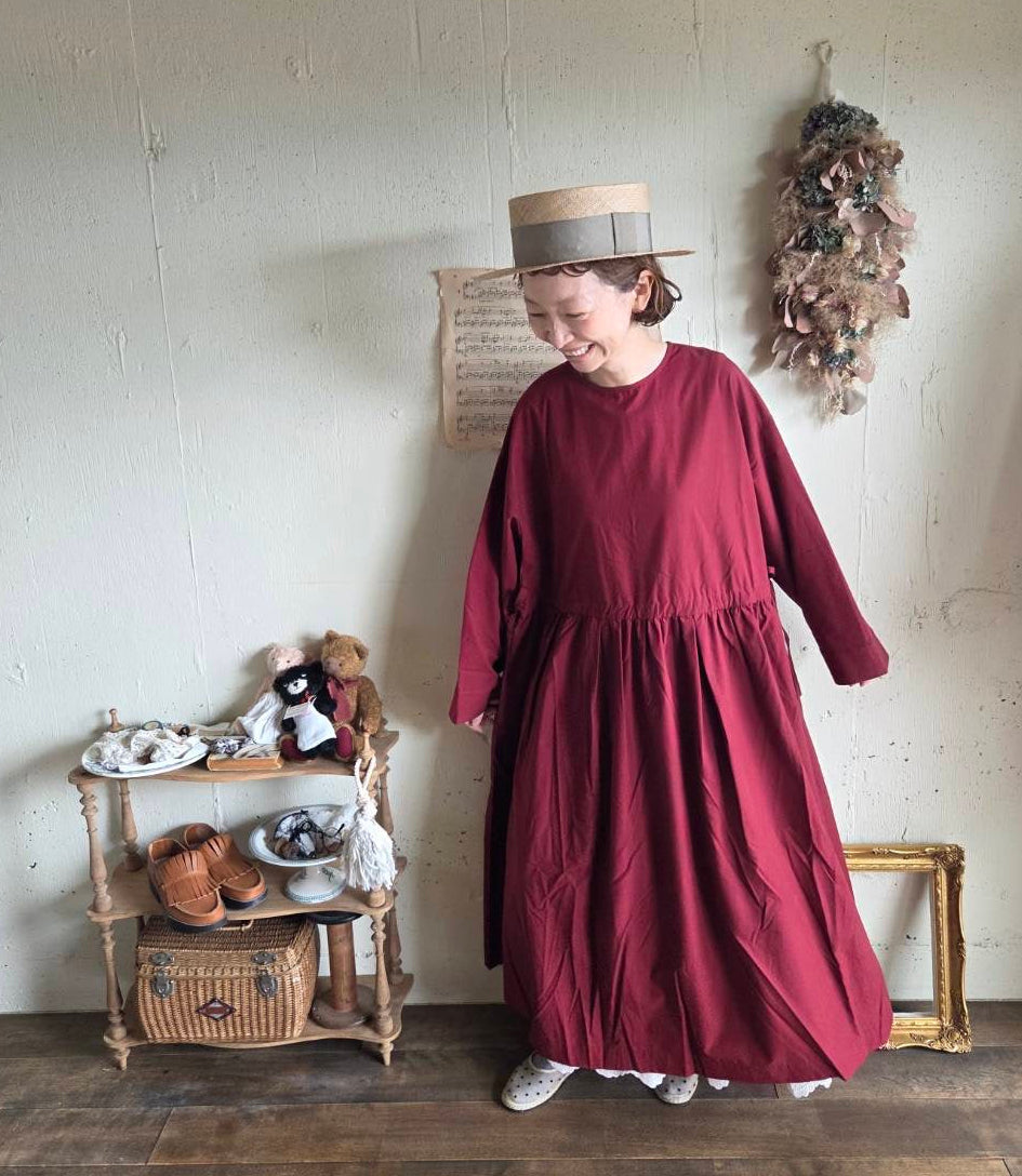 【即納】シュクレワンピース　wine red   Sucre one piece