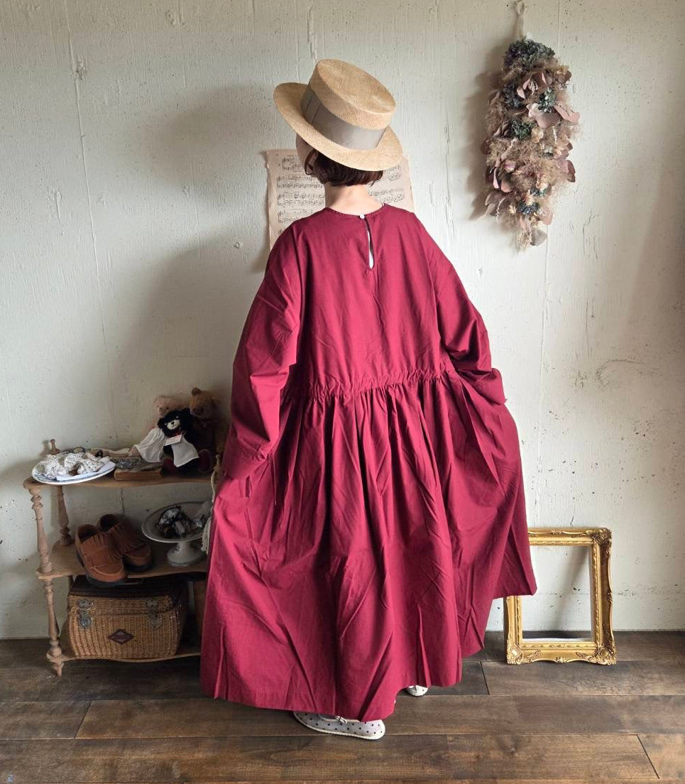 【即納】シュクレワンピース　wine red   Sucre one piece