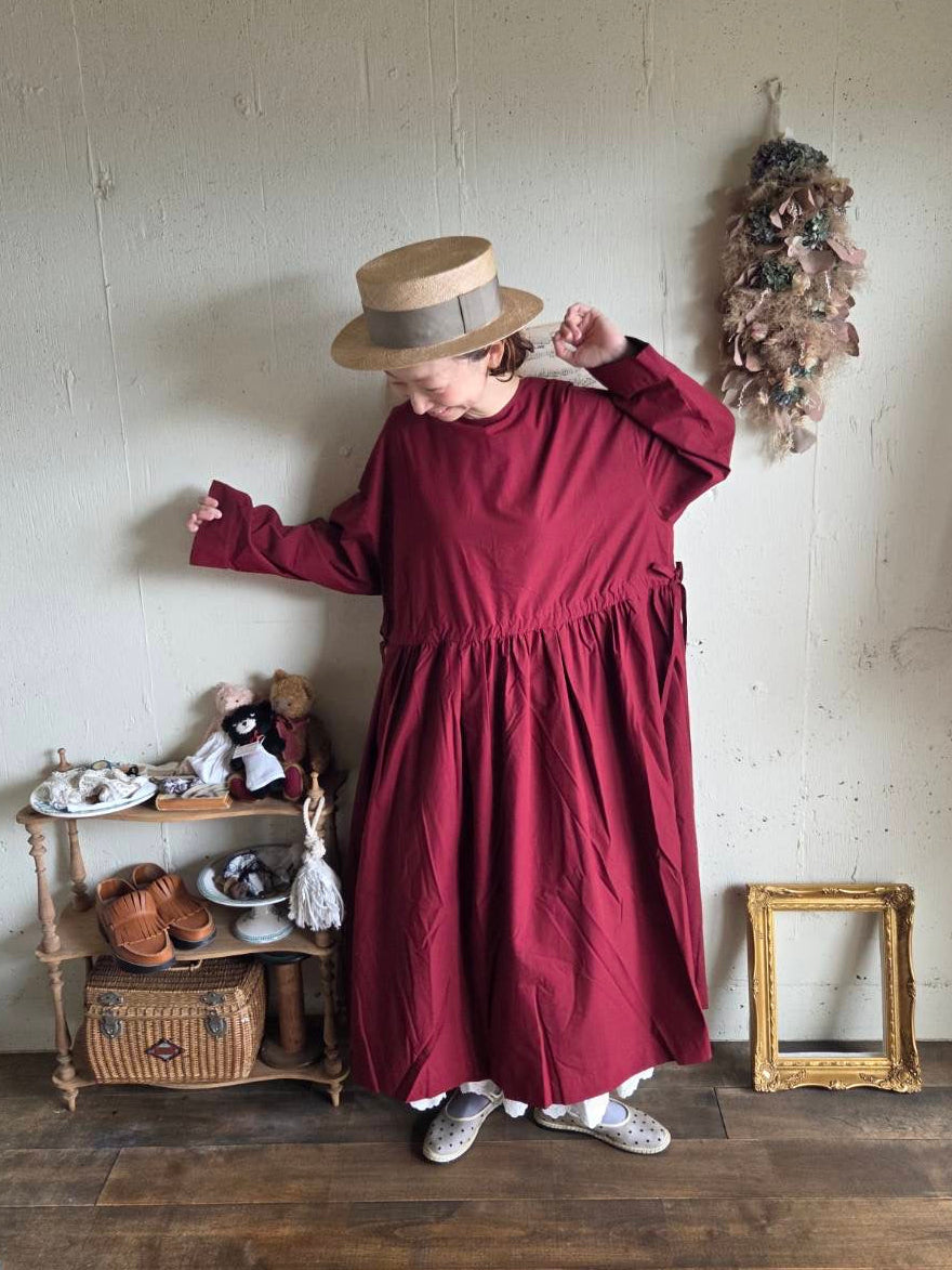 【即納】シュクレワンピース　wine red   Sucre one piece