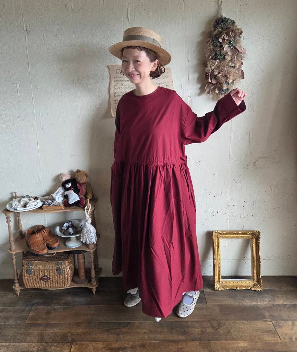 【即納】シュクレワンピース　wine red   Sucre one piece
