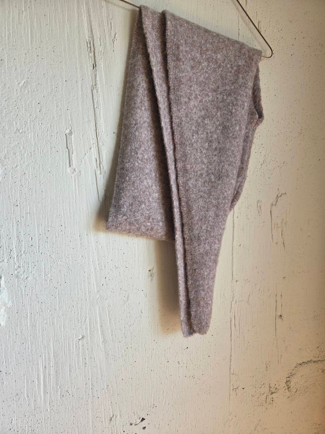 【即納商品】ニットフードネックウォーマー　moca brown　hood neck warmer