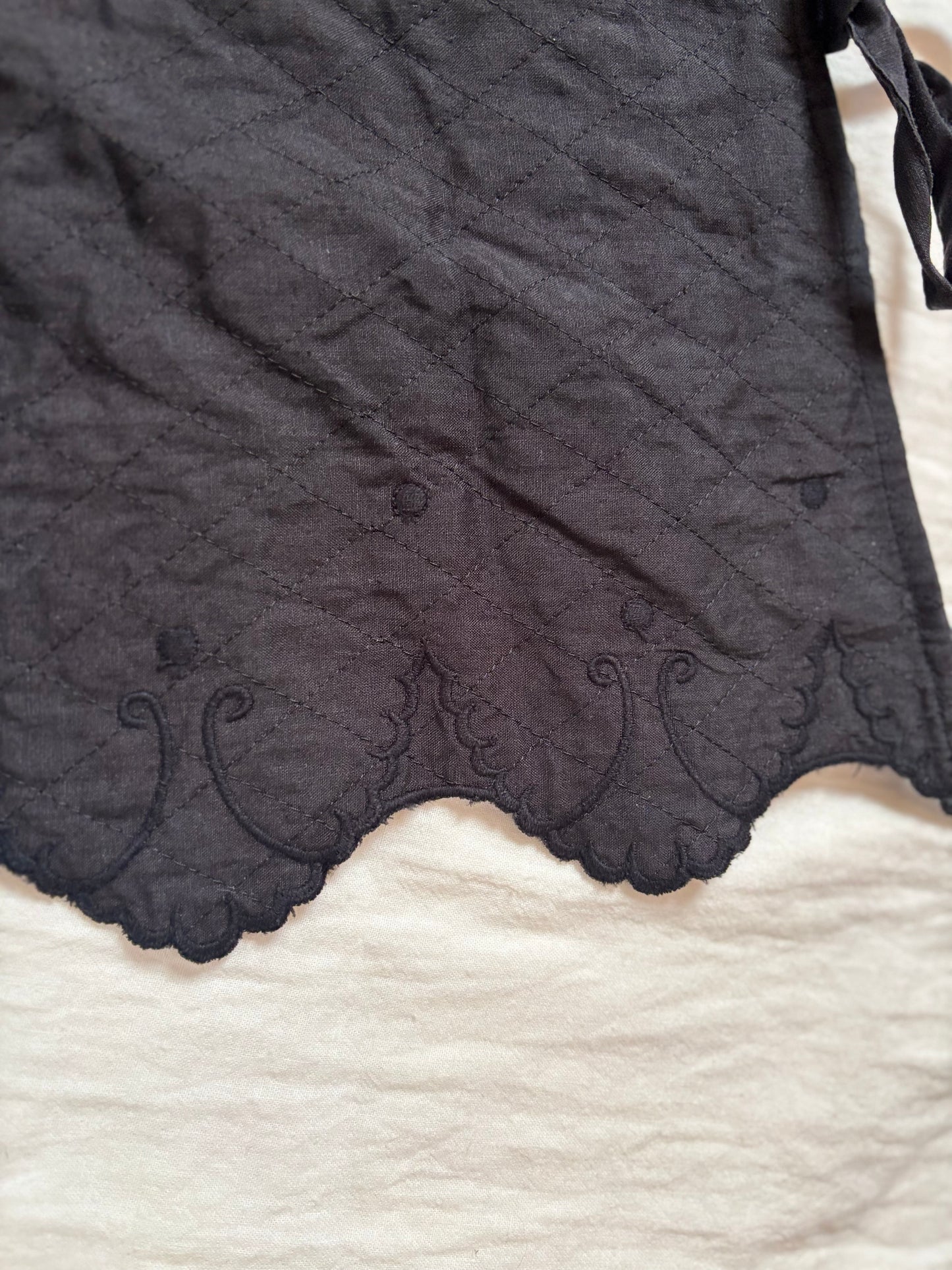 《即納》スカラップレースキルトジレ　scallop Lace quilt gilet