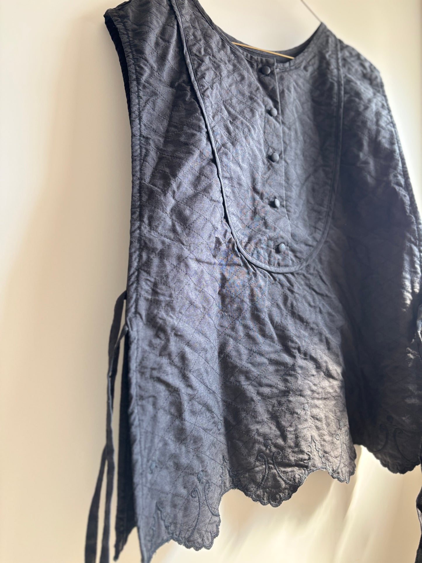 《即納》スカラップレースキルトジレ　scallop Lace quilt gilet