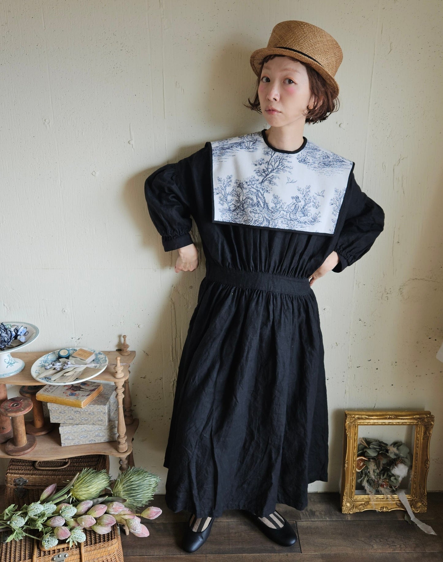 トワルドジュイ ヒミツのセーラーつけ襟      gobelin toile de jouy