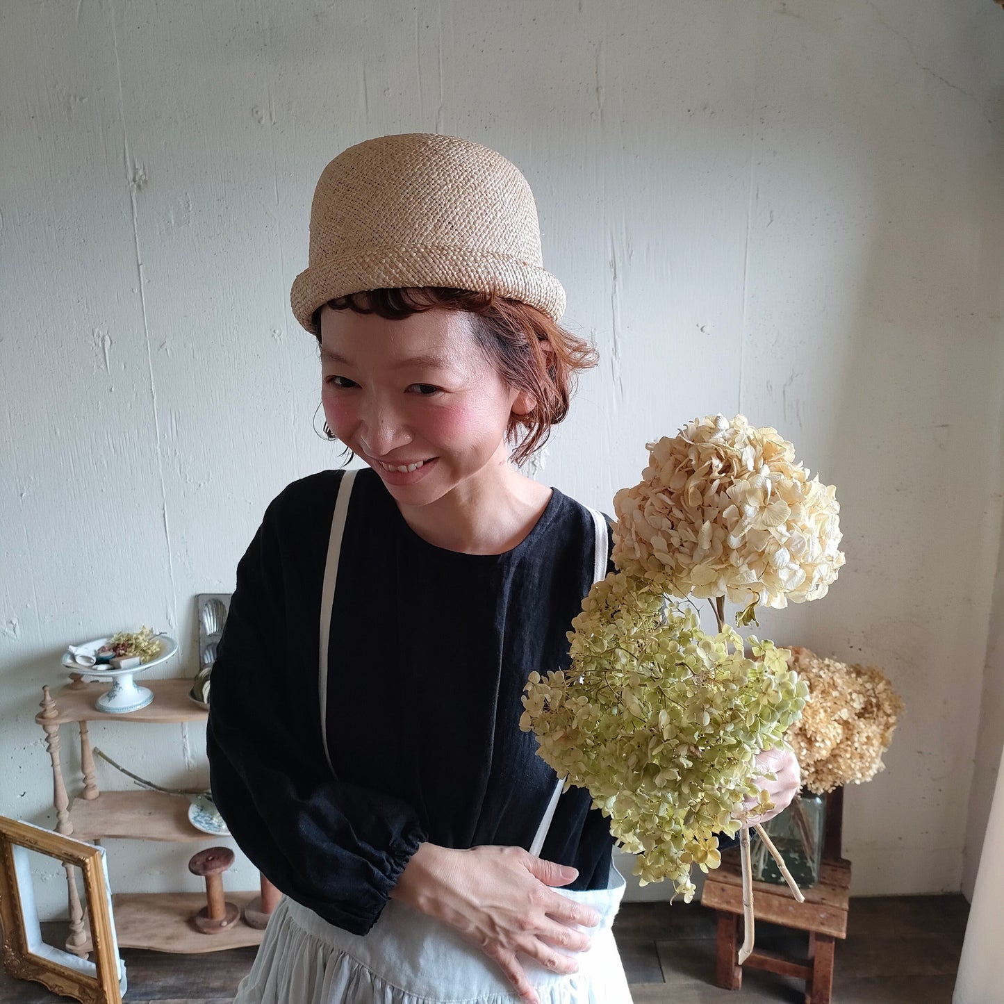 まんまるトーク帽　バオハット麦わら帽子　ポイズエ　ポイゼ
