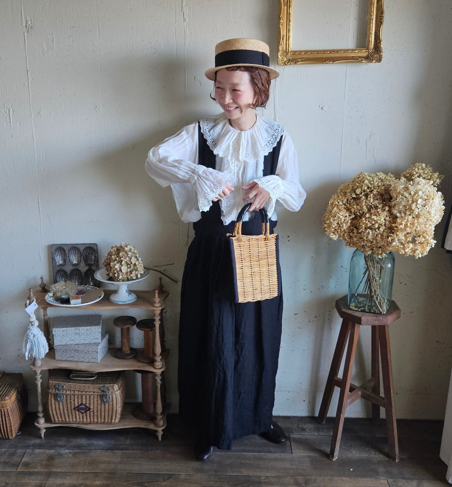《Royal White》Antique Lace Blouse  アンティークレースブラウス　gauze