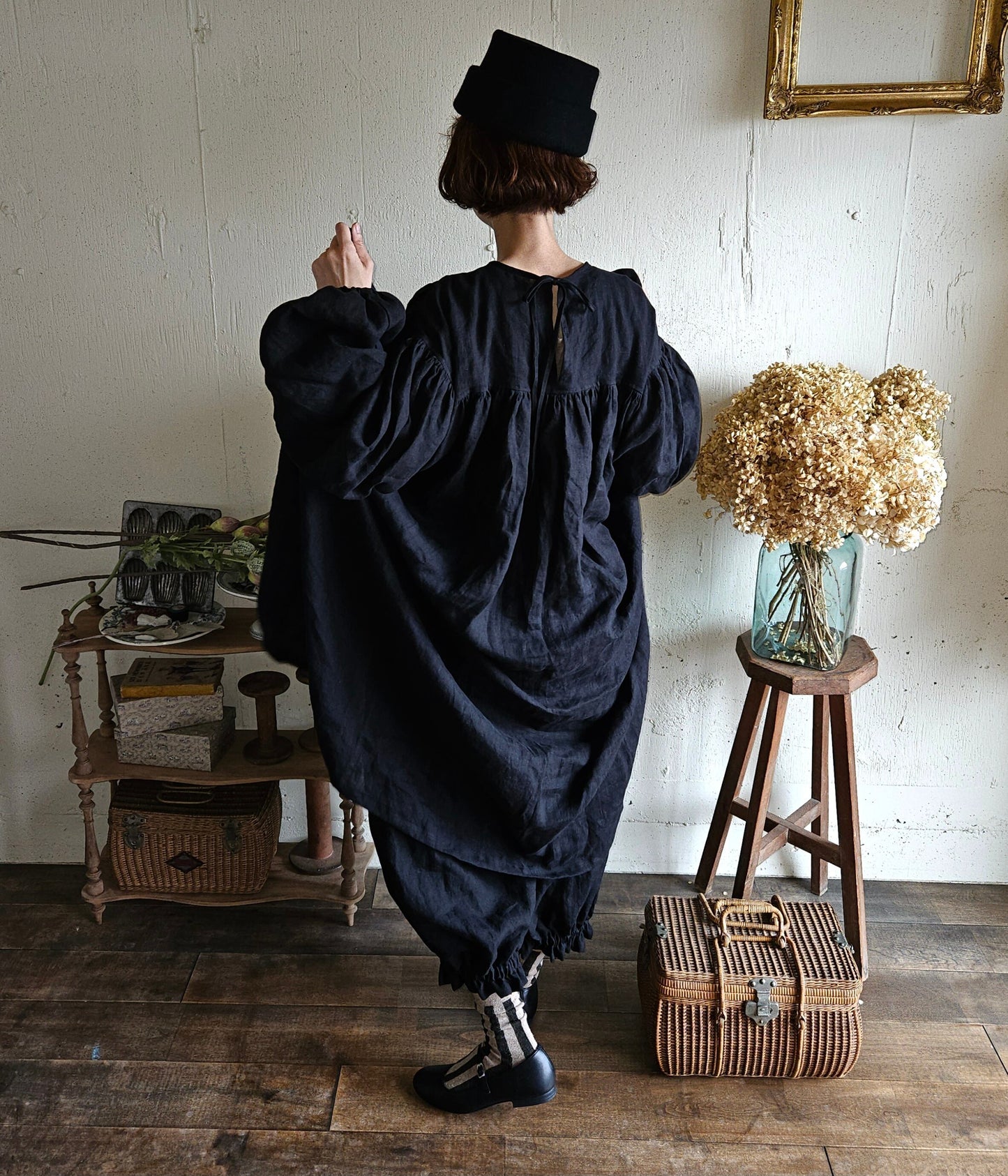 Noir Black　アンティークドールなドロワーズパンツ Antique doll Drawers pants