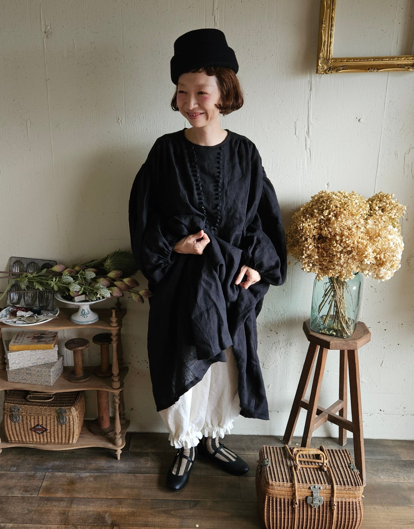 Ecru white　アンティークドールなドロワーズパンツ Antique doll Drawers pants　