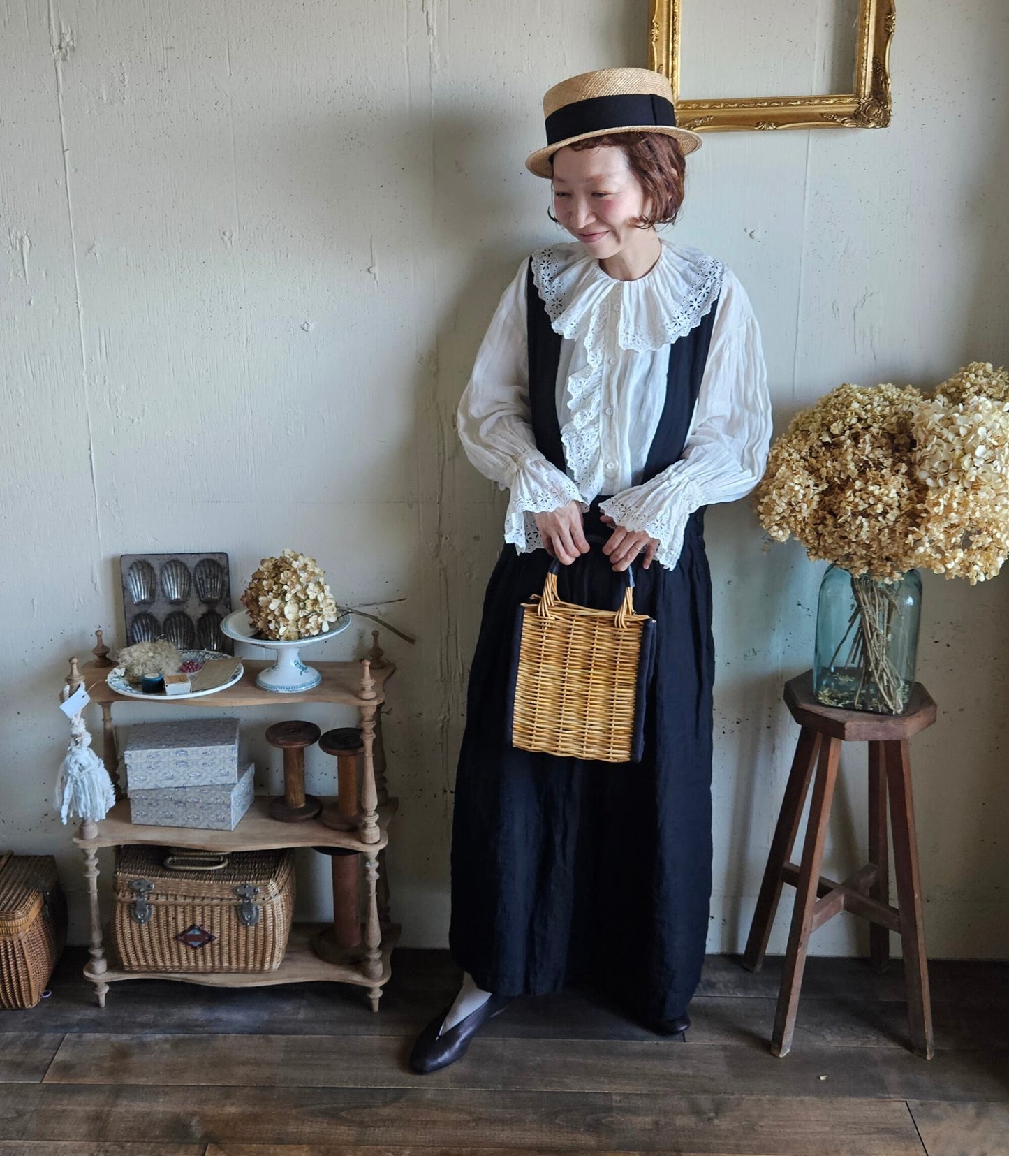 《Royal White》Antique Lace Blouse  アンティークレースブラウス　gauze