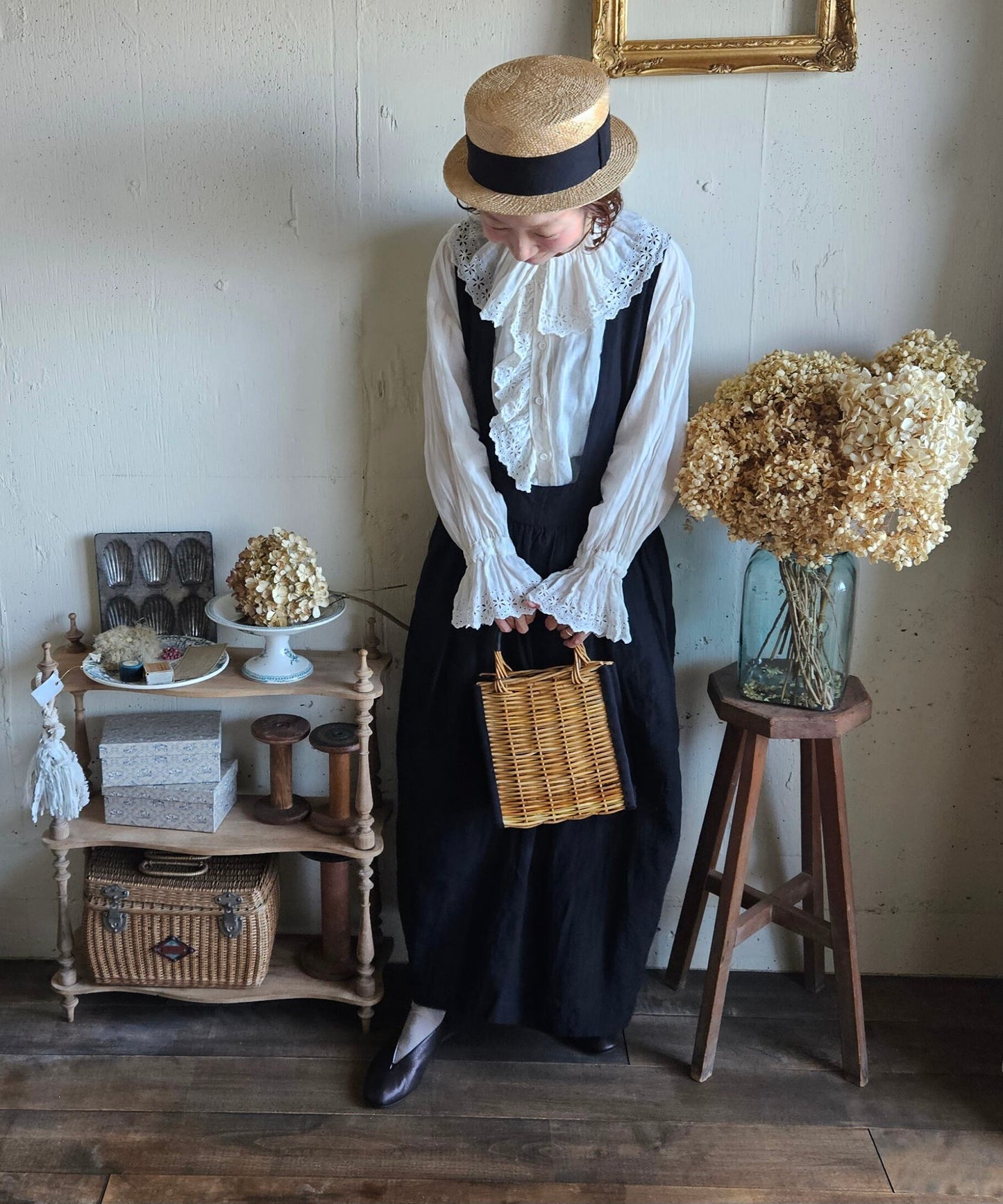 《Royal White》Antique Lace Blouse  アンティークレースブラウス　gauze