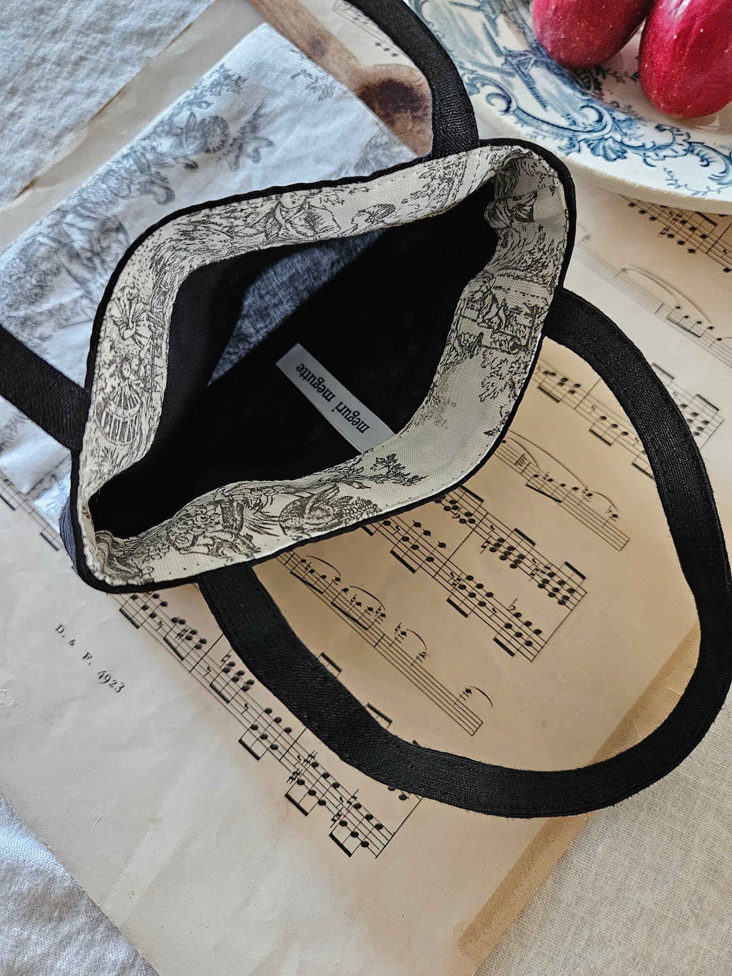 かくれんぼバッグ（トワルドジュイ柄）  toile de jouy  kakurenbo bag