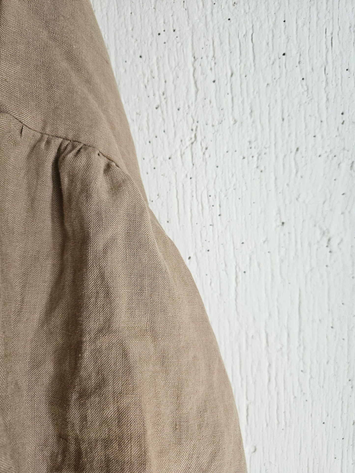 【kurumi brown】クルミブラウン　コレクトレイクリネンギャザーワンピース　 Linen gather　onepiece