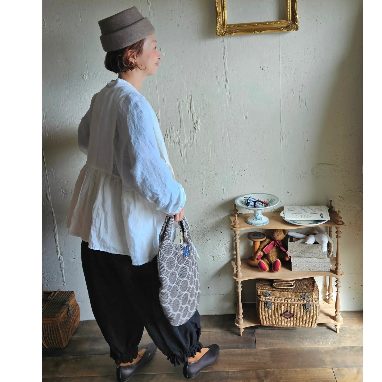 リネンカシュクールジャケット　Linen cachecoeur Jacket
