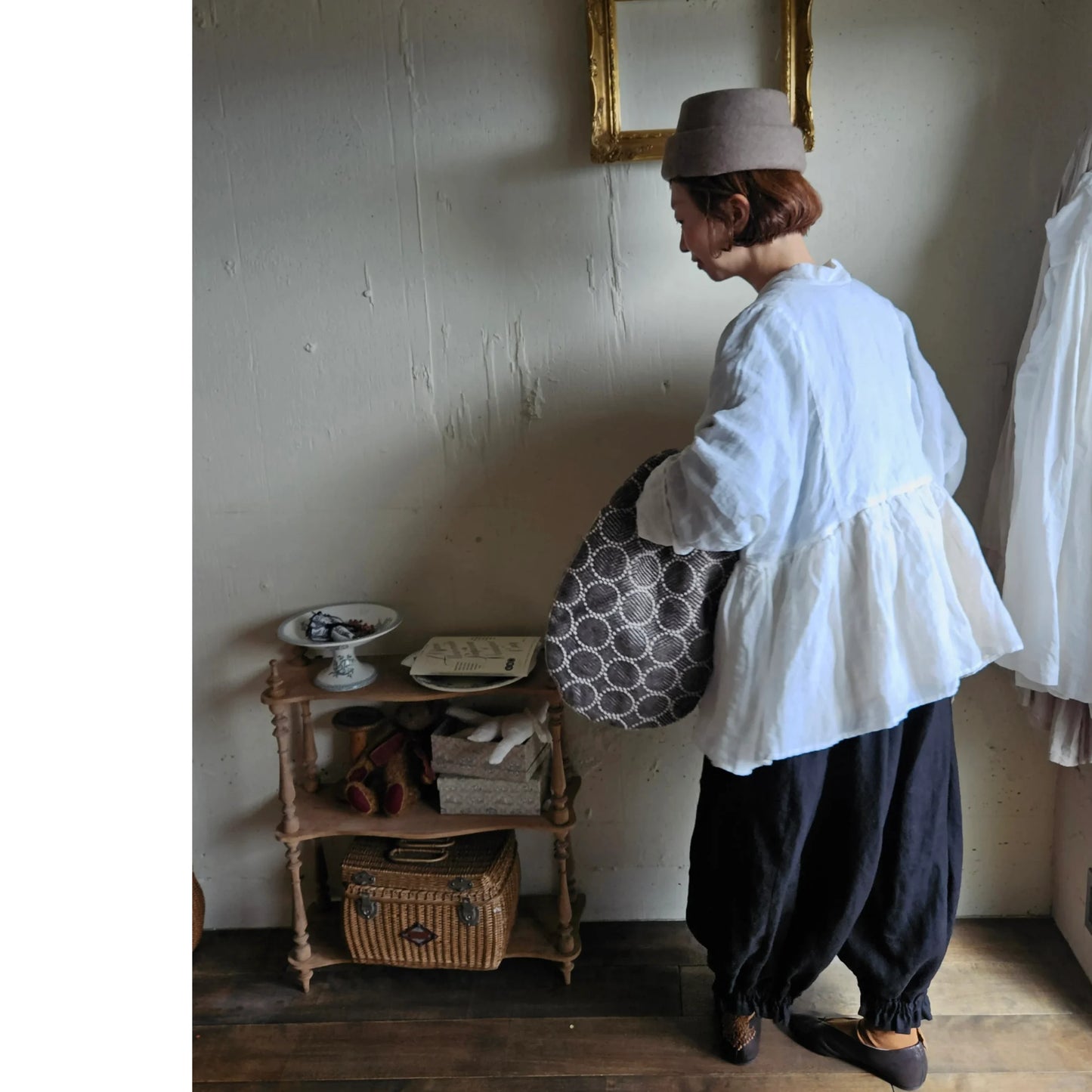 リネンカシュクールジャケット　Linen cachecoeur Jacket